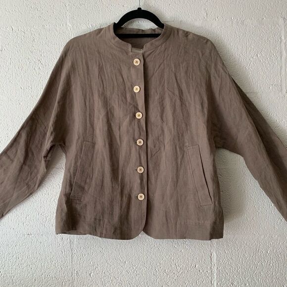 NWT Anthropologie The Korner Linen Jacket Small - Picture 1 of 6